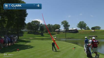 Wyndham Clark | Round 1 | 16th hole | Shot 1 | 2025 Travelers