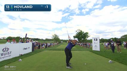 Viktor Hovland | Round 1 | 13th hole | Shot 1 | 2025 Truist Championship