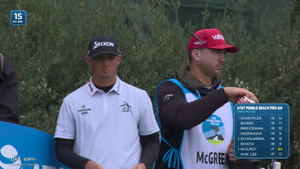 Max McGreevy | Round 4 | 15th hole | Shot 1 | 2026 AT&T Pebble Beach
