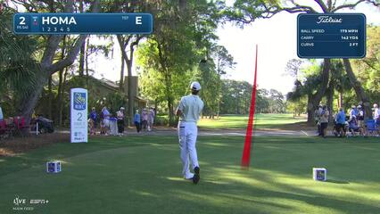 Max Homa | Round 3 | 2nd hole | Shot 1 | 2025 RBC Heritage