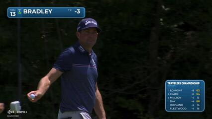 Keegan Bradley | Round 1 | 13th hole | Shot 4 | 2025 Travelers