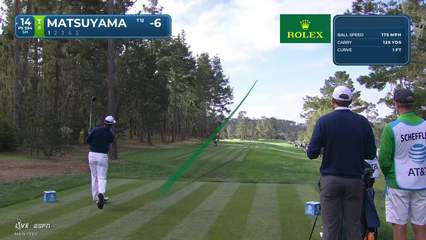 Hideki Matsuyama | Round 2 | 14th hole | Shot 1 | 2026 AT&T Pebble Beach