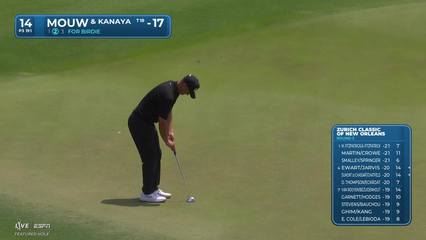 William Mouw | Round 3 | 14th hole | Shot 3 | 2026 Zurich Classic