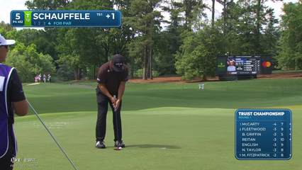 Xander Schauffele | Round 1 | 5th hole | Shot 4 | 2026 Truist Championship