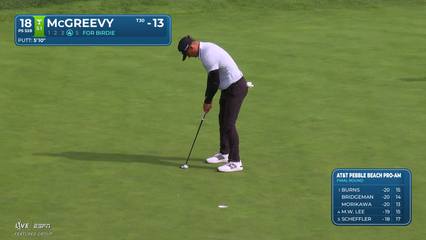 Max McGreevy | Round 4 | 18th hole | Shot 5 | 2026 AT&T Pebble Beach