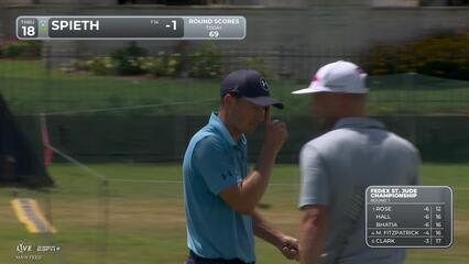Jordan Spieth | Round 1 | 18th hole | Shot 4 | 2025 FedEx St. Jude