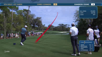 Corey Conners | Round 3 | 5th hole | Shot 1 | 2026 THE PLAYERS