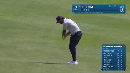 Max Homa | Round 3 | 18th hole | Shot 2 | 2025 Travelers