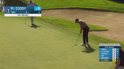 Pierceson Coody | Round 1 | 18th hole | Shot 4 | 2025 Farmers