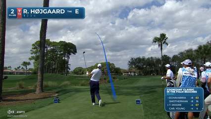 Rasmus Højgaard | Round 1 | 2nd hole | Shot 1 | 2026 Cognizant Classic