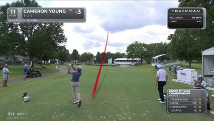 Cameron Young | Round 2 | 11th hole | Shot 1 | 2025 FedEx St. Jude