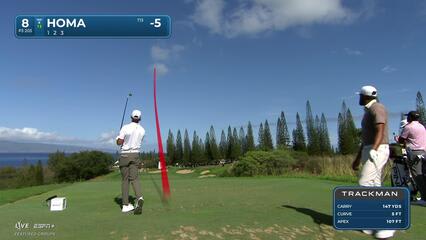 Max Homa | Round 2 | 8th hole | Shot 1 | 2025 The Sentry