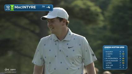 Robert MacIntyre | Round 2 | 12th hole | Shot 5 | 2026 Genesis Scottish Open