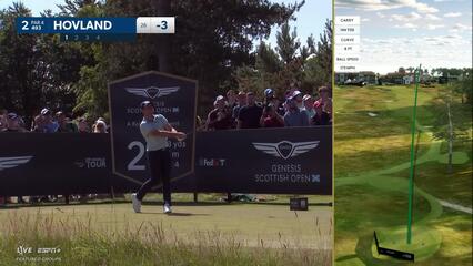 Viktor Hovland | Round 2 | 2nd hole | Shot 1 | 2025 Genesis Scottish Open