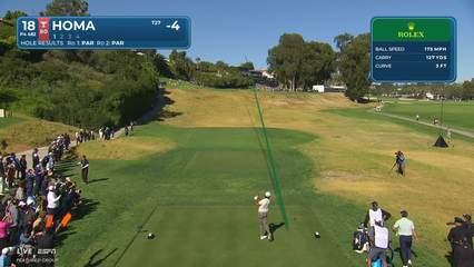 Max Homa | Round 3 | 18th hole | Shot 1 | 2026 The Genesis