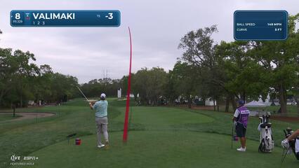 Sami Valimaki | Round 1 | 8th hole | Shot 1 | 2025 Valspar