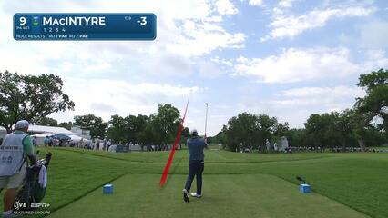Robert MacIntyre | Round 3 | 9th hole | Shot 1 | 2025 Charles Schwab