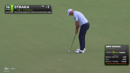 Sepp Straka | Round 3 | 14th hole | Shot 4 | 2026 Truist Championship