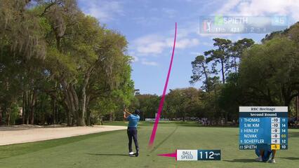 Jordan Spieth | Round 2 | 11th hole | Shot 2 | 2025 RBC Heritage