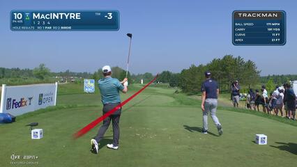 Robert MacIntyre | Round 3 | 10th hole | Shot 1 | 2025 RBC Canadian