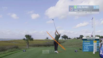 Sami Valimaki | Round 3 | 14th hole | Shot 1 | 2025 The RSM Classic