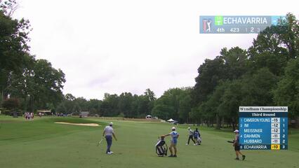 Nico Echavarria | Round 3 | 4th hole | Shot 2 | 2025 Wyndham