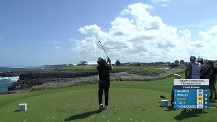 Garrick Higgo | Round 4 | 9th hole | Shot 1 | 2025 Corales Puntacana