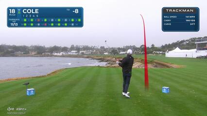 Eric Cole | Round 3 | 18th hole | Shot 1 | 2025 AT&T Pebble Beach