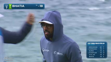 Akshay Bhatia | Round 4 | 7th hole | Shot 3 | 2026 AT&T Pebble Beach