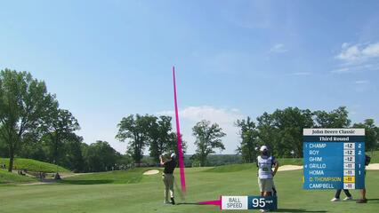 Davis Thompson | Round 3 | 1st hole | Shot 2 | 2025 John Deere