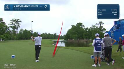 Nicolai Højgaard | Round 1 | 4th hole | Shot 1 | 2025 Zurich Classic