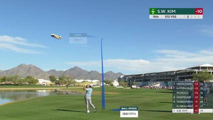 Si Woo Kim | Round 3 | 15th hole | Shot 2 | 2026 WM Phoenix Open