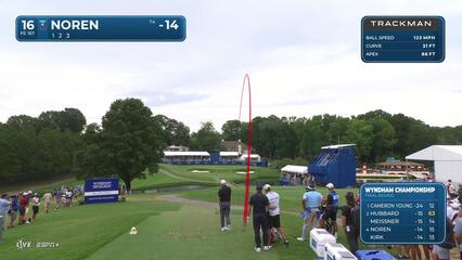 Alex Noren | Round 4 | 16th hole | Shot 1 | 2025 Wyndham