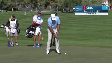 Stewart Cink | Round 4 | 7th hole | Shot 4 | 2025 Charles Schwab