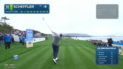 Scottie Scheffler | Round 3 | 10th hole | Shot 1 | 2026 AT&T Pebble Beach