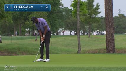 Sahith Theegala | Round 2 | 7th hole | Shot 3 | 2025 Houston Open