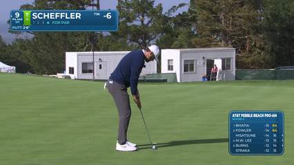 Scottie Scheffler | Round 2 | 9th hole | Shot 4 | 2026 AT&T Pebble Beach