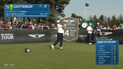 Chris Gotterup | Round 2 | 14th hole | Shot 1 | 2026 Genesis Scottish Open