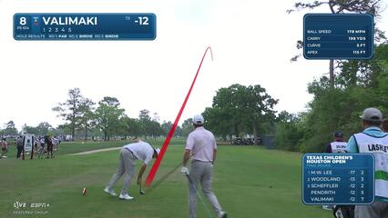 Sami Valimaki | Round 4 | 8th hole | Shot 1 | 2025 Houston Open