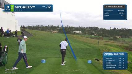 Max McGreevy | Round 4 | 8th hole | Shot 1 | 2026 AT&T Pebble Beach