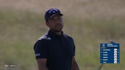 Xander Schauffele | Round 3 | 12th hole | Shot 3 | 2025 Genesis Scottish Open