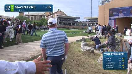 Robert MacIntyre | Round 4 | 18th hole | Shot 3 | 2026 Valero