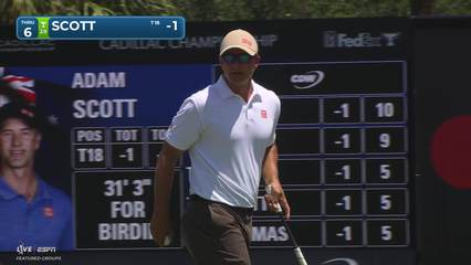 Adam Scott | Round 1 | 6th hole | Shot 4 | 2026 Cadillac
