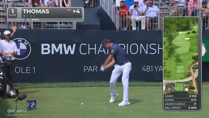 Justin Thomas | Round 2 | 1st hole | Shot 1 | 2025 BMW Championship