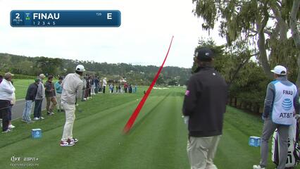 Tony Finau | Round 1 | 2nd hole | Shot 1 | 2025 AT&T Pebble Beach