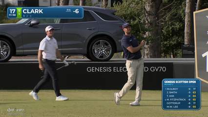 Wyndham Clark | Round 2 | 17th hole | Shot 1 | 2026 Genesis Scottish Open
