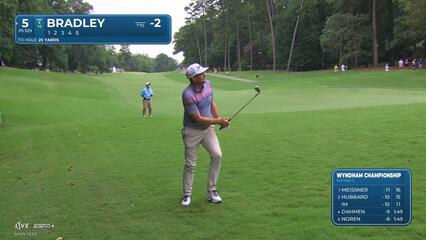 Keegan Bradley | Round 2 | 5th hole | Shot 3 | 2025 Wyndham