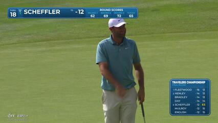 Scottie Scheffler | Round 4 | 18th hole | Shot 4 | 2025 Travelers
