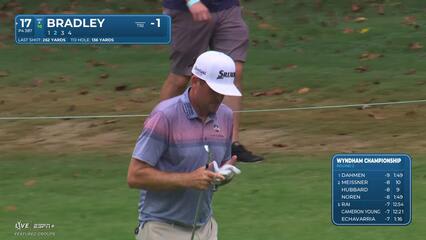 Keegan Bradley | Round 2 | 17th hole | Shot 2 | 2025 Wyndham