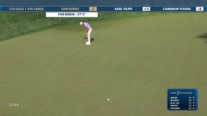 Sam Burns | Round 2 | 5th hole | Shot 4 | 2025 THE PLAYERS